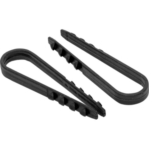 Дюбель-хомут для круглого кабеля Fortisflex (нейлон) ДХ 5-10 (черный) (100шт.) картинка